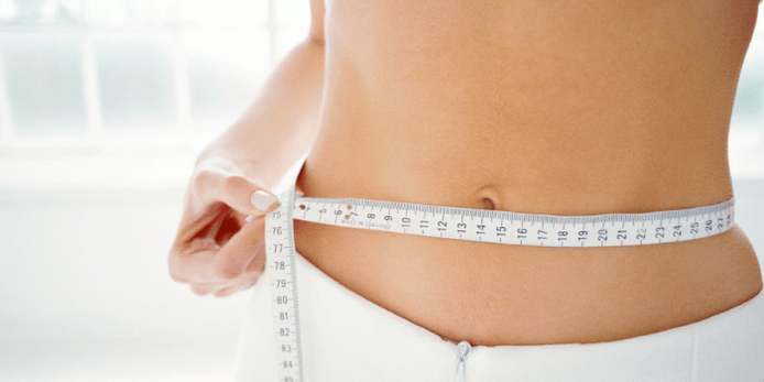 מדידת מותניים במהלך דיאטת האבטיח