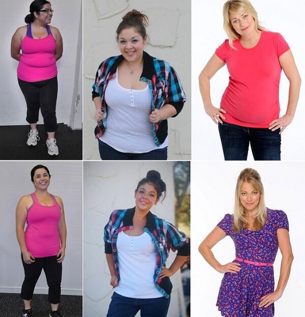 תמונות לפני ואחרי ירידה במשקל על דיאטת מגי